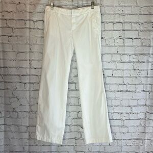 ⭐️ Gap straight fit straight leg white hip hugger pants women 6 regular fit